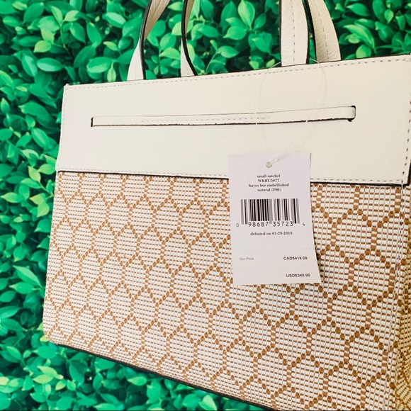 Kate Spade Hayes Bee Embellished Small Satchel - Picture 7 of 8